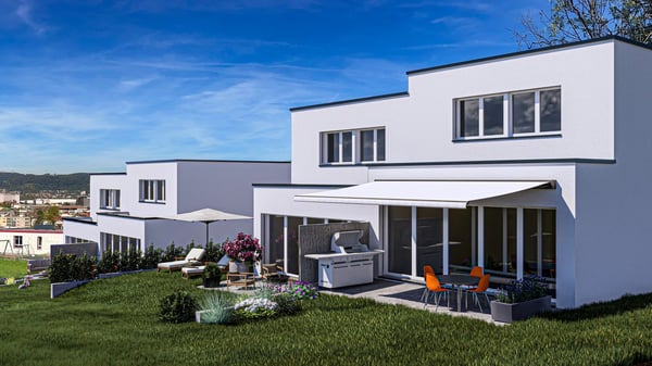 Sonnige Doppeleinfamilienhäuser an erhöhter Lage in Pratteln mit Weitsicht 1