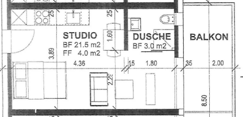 Zentrales Studio mit Balkon in Thun 6