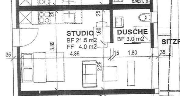 Zentrales Studio mit Sitzplatz in Thun 7
