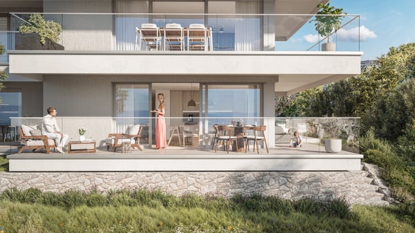 AUREALAGO — Appartement neuf de 4,5 pièces avec terrasse et jardin · Vue dégagée · Prilly 1