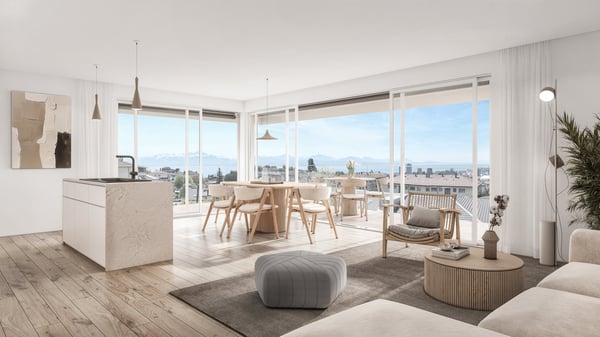 AUREALAGO — Appartement neuf de 4,5 pièces avec terrasse et jardin · Vue dégagée · Prilly 3