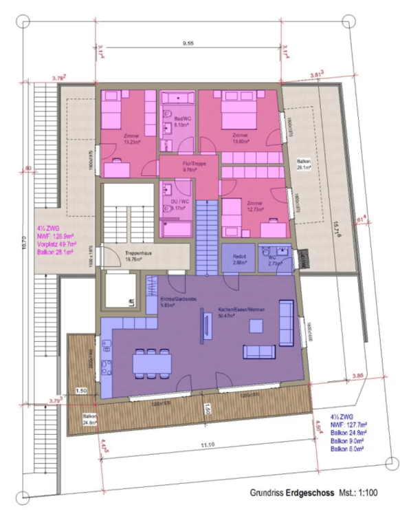 Erstklassiges Neubauprojekt in Zermatt Hotel oder 4 Duplexwohnungen - Erstwohnsitz - Résidence principale 13