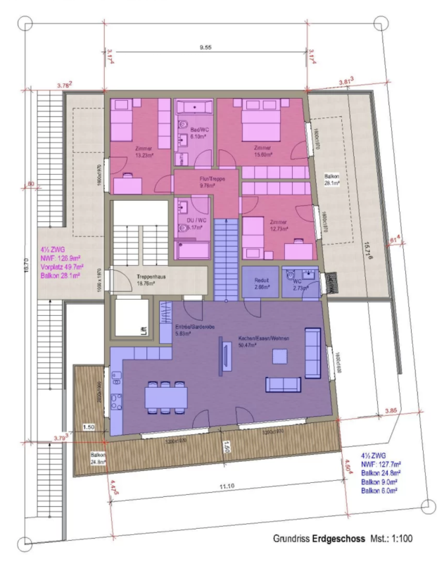 4.5 Appartamento Duplex Piano Terra-1° Piano Progetto Nuovo di Alta Classe a Zermatt - Residenza Principale