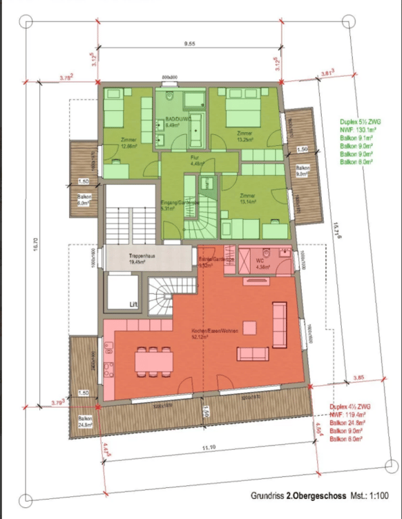 4.5 Duplexwohnung DG Matterhornblick - Erstklassiges Neubauprojekt in Zermatt - Erstwohnsitz - Résidence principale 12