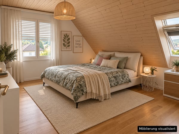 Renovierte 4.5-Zimmer-Dachwohnung mit Cheminée, Lift und Weitblick 6