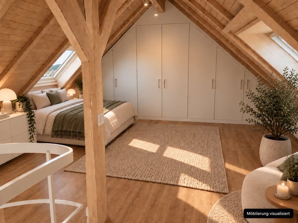 Renovierte 4.5-Zimmer-Dachwohnung mit Cheminée, Lift und Weitblick 5