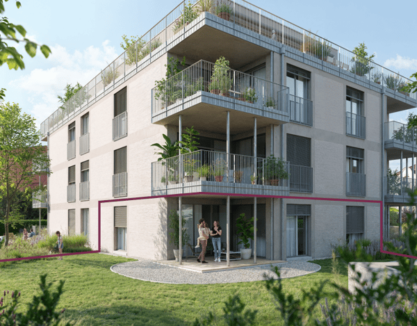 3.5 Zimmer-Garten-Wohnung W1 mit 198 m2 Gartenfläche