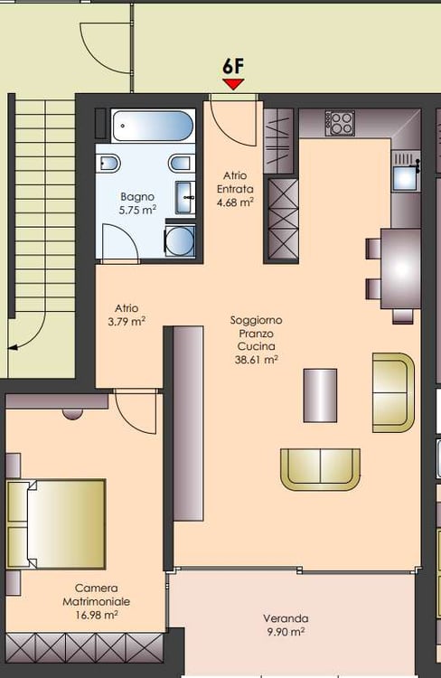 Vendesi appartamento moderno attico 2.5 locali a Lugano-Possibile Sec 7