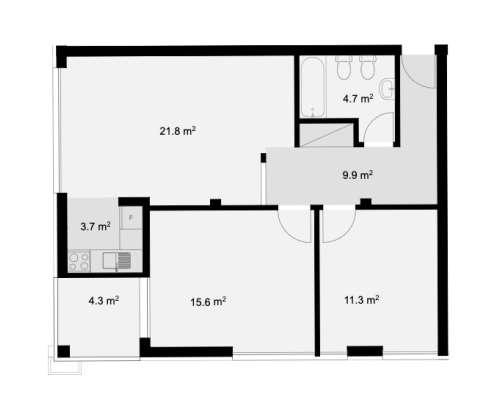 Vendesi Appartamento / Ufficio, 1.5 locali Chiasso 2
