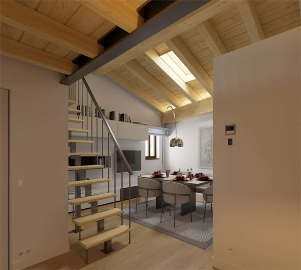 1.5 locali ristrutturato con soppalco mansardato nel cuore di Taverne 6