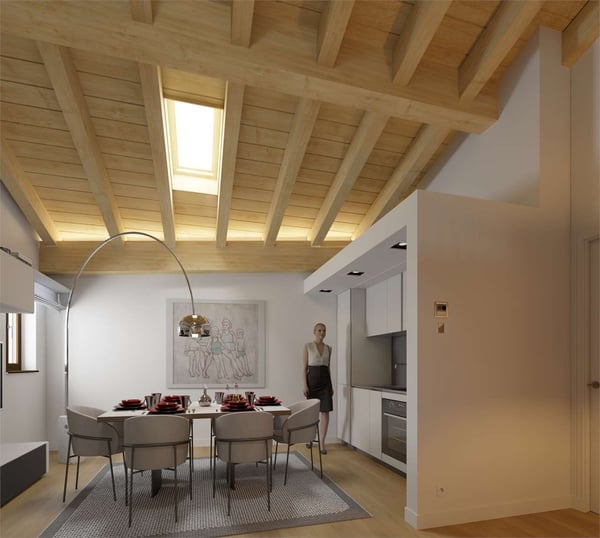 1.5 locali ristrutturato con soppalco mansardato nel cuore di Taverne 3