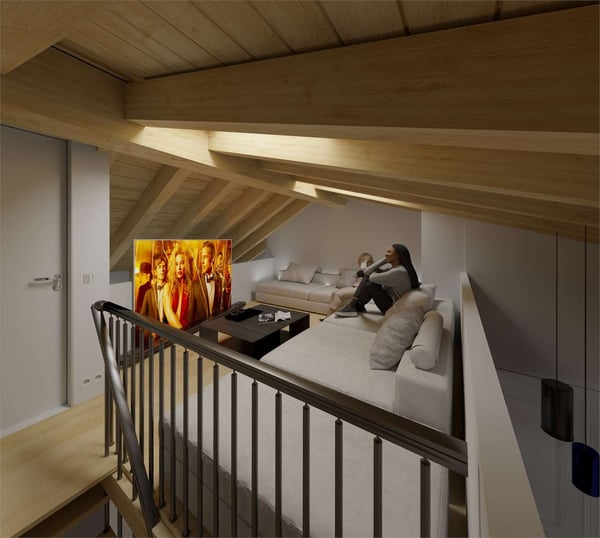 1.5 locali ristrutturato con soppalco mansardato nel cuore di Taverne 4