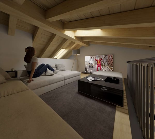 1.5 locali ristrutturato con soppalco mansardato nel cuore di Taverne 5