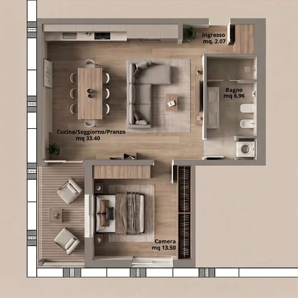 Appartamenti 2.5 locali - Nuova Residenza Corner 6600 9