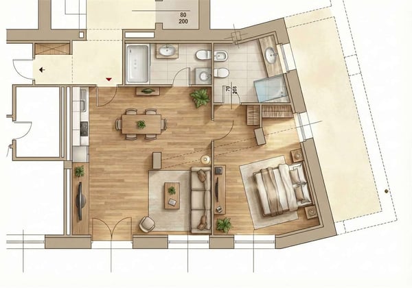 Appartamento 3.5 locali ristrutturato a nuovo Lugano centro 1