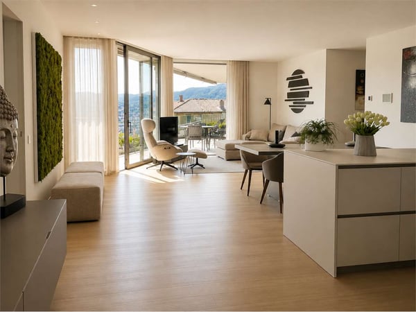 Appartamento di recente costruzione di 3.5 locali a Lugano vista lago 2