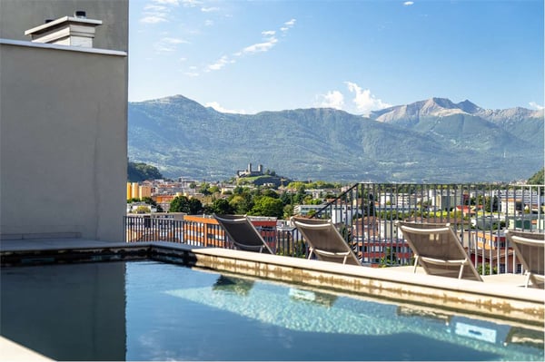 3.5 locali moderno con piscina e vista Alpi - Arbedo 5