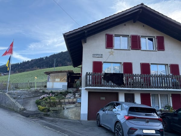 Charmantes 1-Zimmer-Einfamilienhaus mit Bergblick in Därstetten sowie Scheune und 8700m2 Land 1