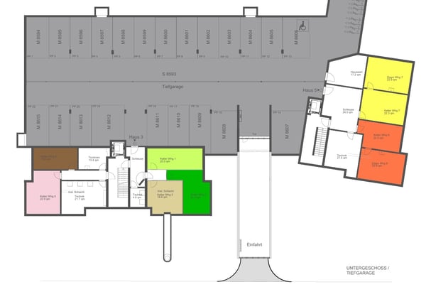 Tiefgaragenplatz Nr. 4 nähe See und Bahnhof 2