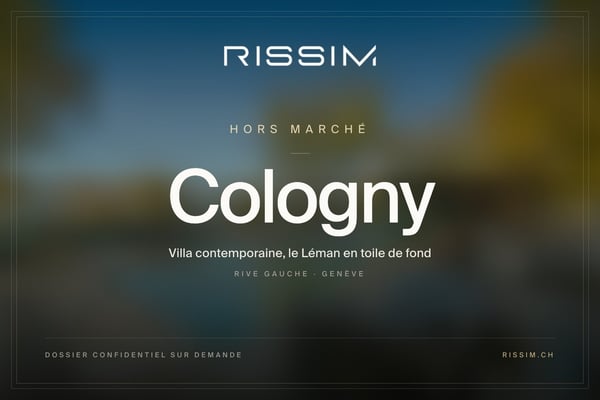 Cologny -- villa contemporaine, le Léman en toile de fond 1