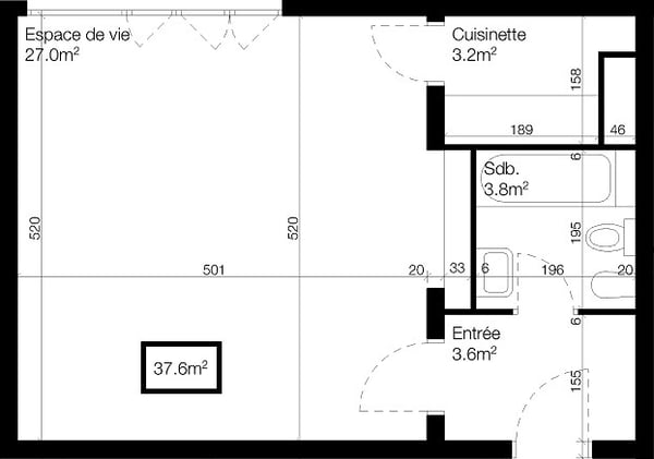 Bel appartement rénové de 1.5 pièces au calme dans les Eaux-Vives 6