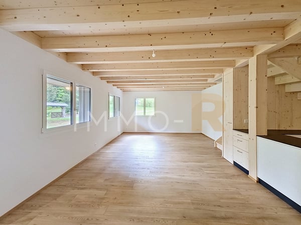 Chalet 5,5 pièces entièrement rénové au calme, entre verdure et forêt 4