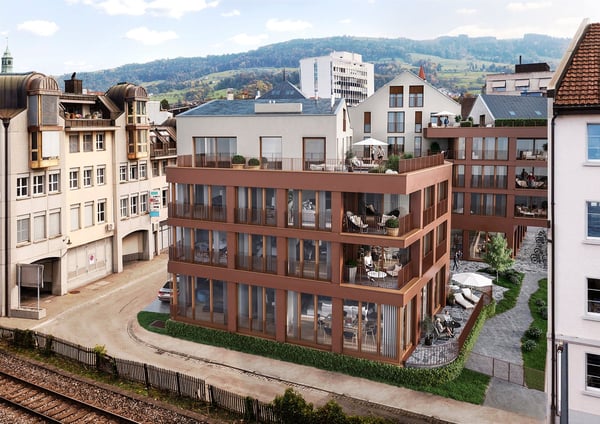 Traumhafter Ausblick über die Dächer von Rorschach und den Bodensee 10