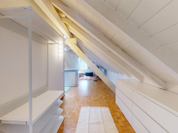 Charmant appartement meublé 1 chambre sous les toits avec poutres apparentes – Servette, Genève 4