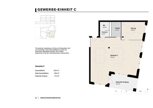 Haus Sternen im Zentrum von Schattdorf - Gewerbe-Einheit C 2