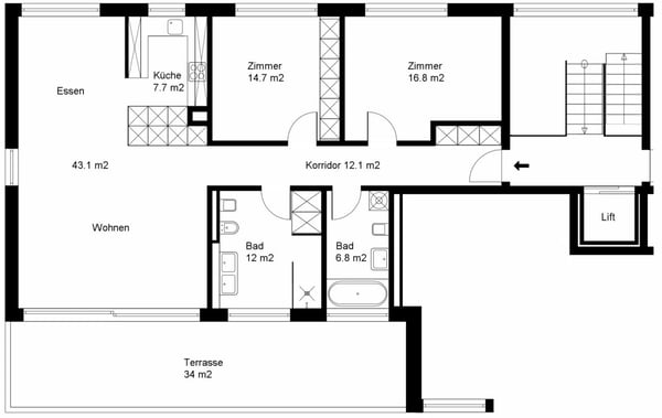Sehr gepflegt und grosszügig! 8