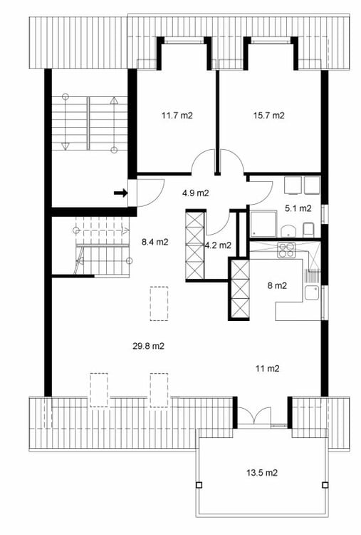 Grosse Dach-Maisonettewohnung mit Fernsicht 15