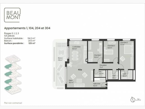Dernier appartement 2.5 pièces neuf au 1er étage 6
