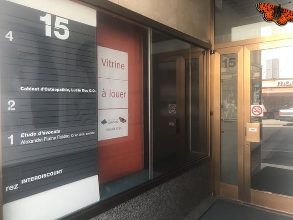 Vitrine au centre de la Grand-Rue à Payerne 3