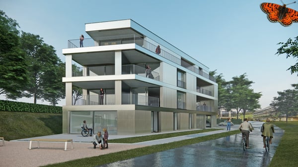 4½ pièces à Givisiez -- loggia et balcon 2