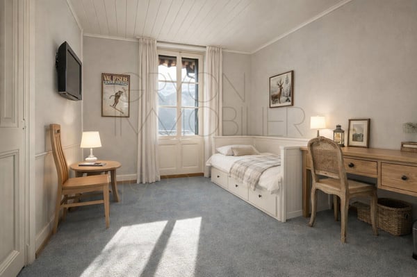 4.5 pièces lumineux dans ancien hôtel rénové, centre de Gryon 1