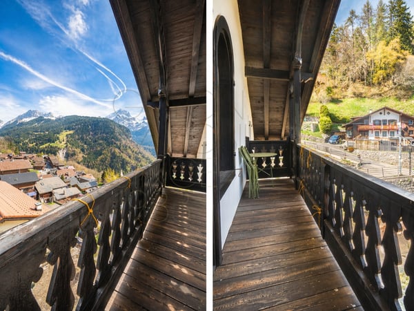 Appartement sous les toits à Gryon avec balcon et vue alpine 3