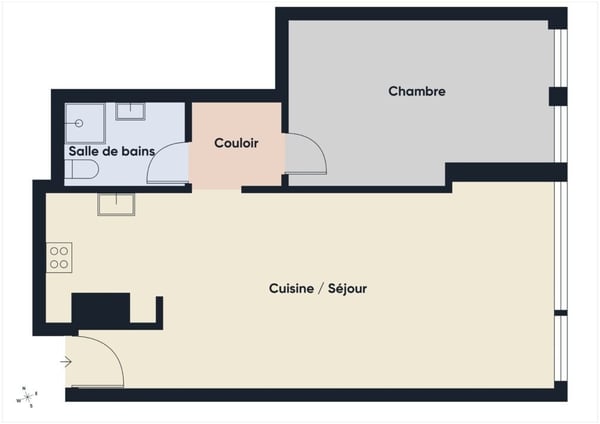 Appartement de 3.5 pièces au 1er étage à Lausanne 6