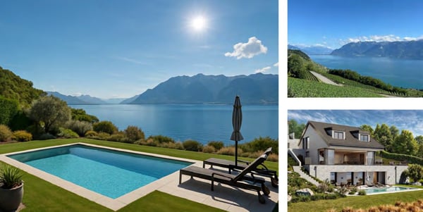 Magnifique villa neuve de 1.5 pièces avec piscine et vue lac à Chexbres 1