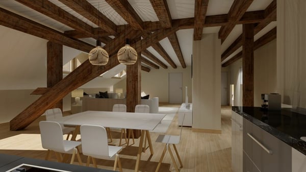 Appartement attique combles 5 pièces à Borex