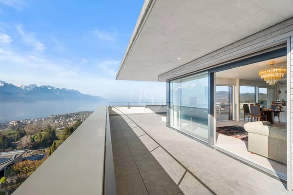 Stunning modern attic with panoramic view near Montreux 7