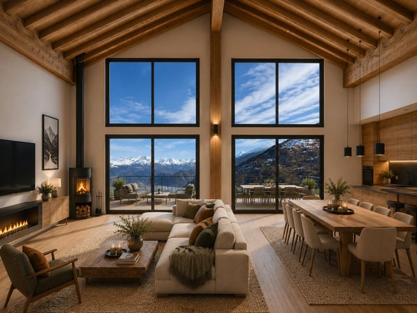 Magnifique chalet sur plan en résidence principale 4