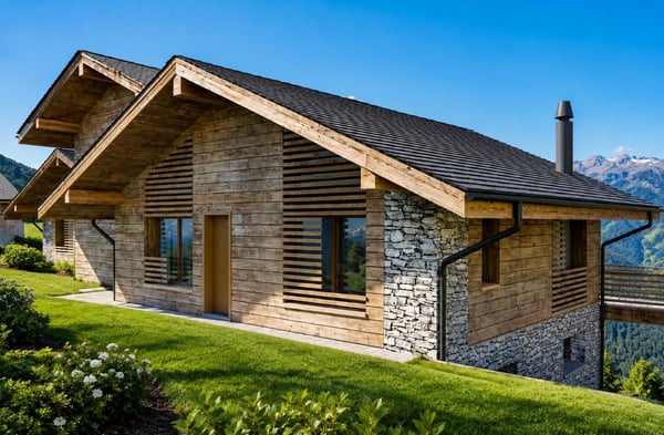 Magnifique chalet sur plan en résidence principale