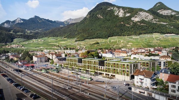 Places de parc moto face à la gare d'Aigle 2