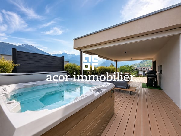 Attique 3.5 pièces d'exception à Fully avec terrasse XXL et jacuzzi 2