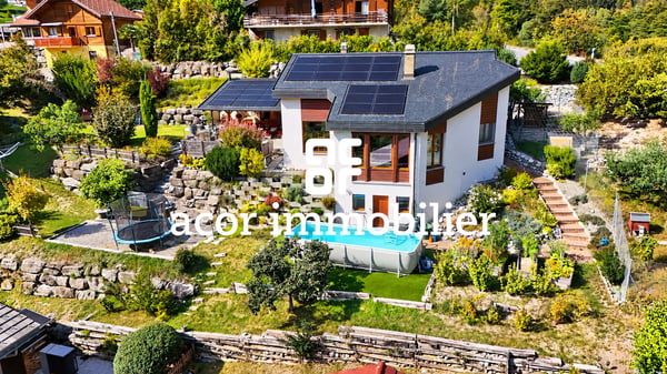 Villa familiale avec vue exceptionnelle & terrasse couverte à Chamoson