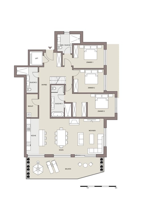 Erstwohnung | Neubau 1660 | 5.5-Zimmerwohnung Attika im DG 5