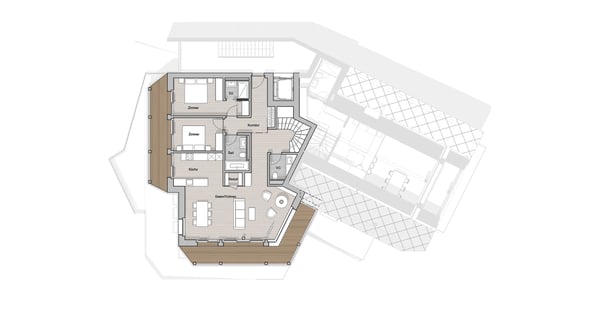 Chalet SKYFALL |4.5 Zimmerwohnung 2. Dachgeschoss Süd-West |ERSTWONS 4