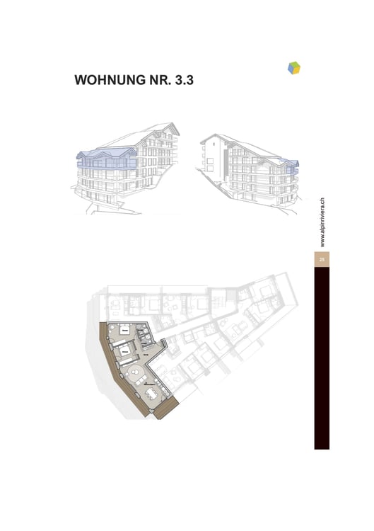 Erstwohnsitz - MFH Escape 3.5 Zimmerwohnung Attika Nr. 3.3 3