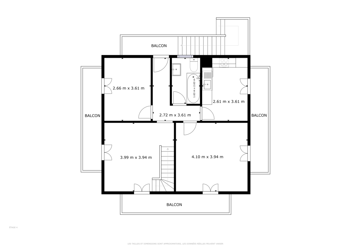 Petit immeuble locatif à 300 mètres du centre-ville