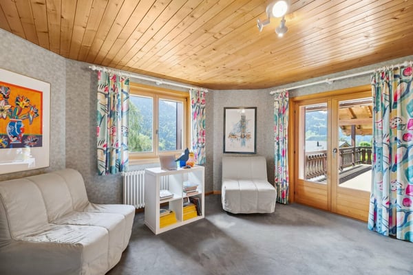 Spacieux chalet familial, salle de billard, carnotzet, vue panoramique 12